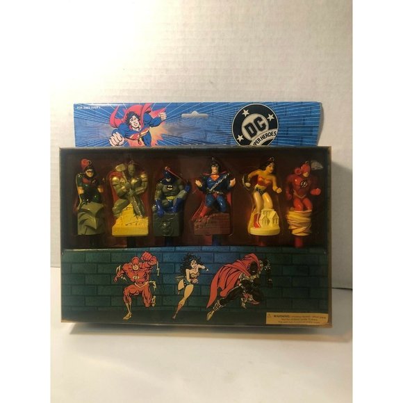 DC SUPERHEROES PEN PARTY VINTAGE SET - Picture 3 of 3